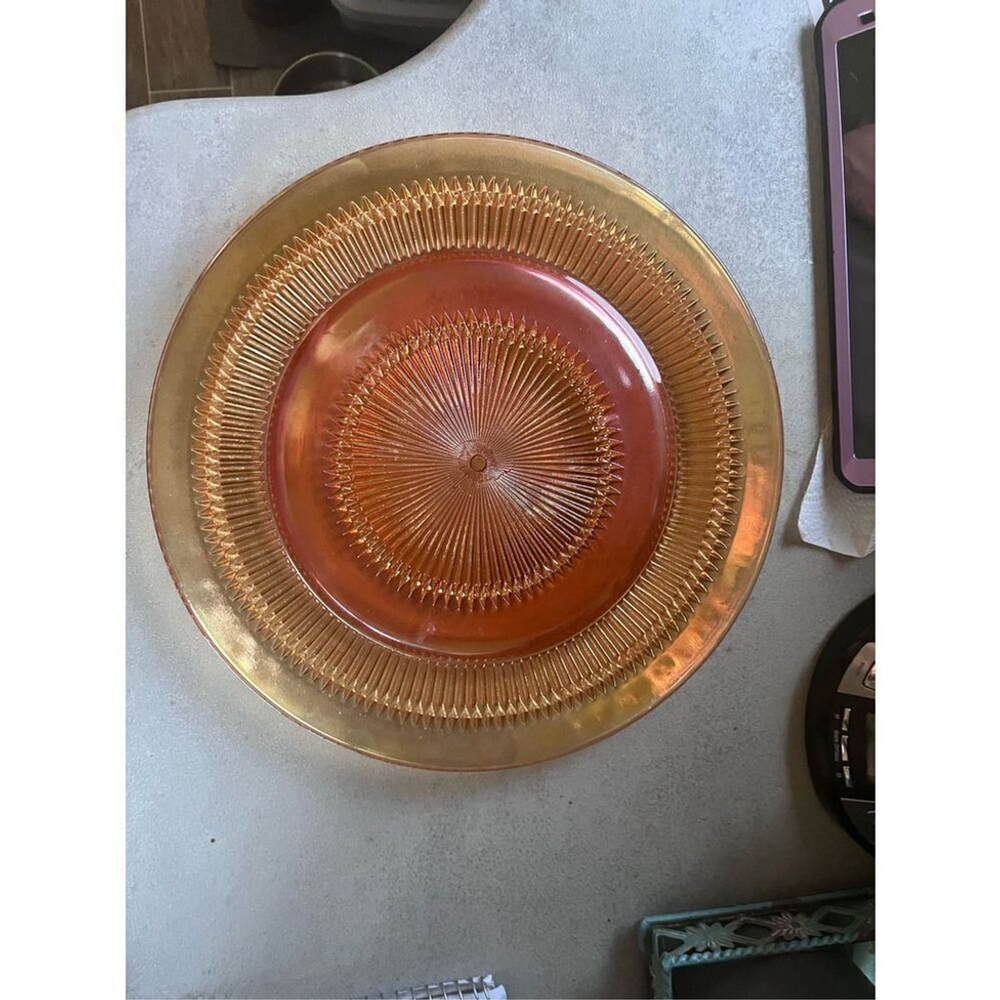 Jeannette Marigold Sunburst platter